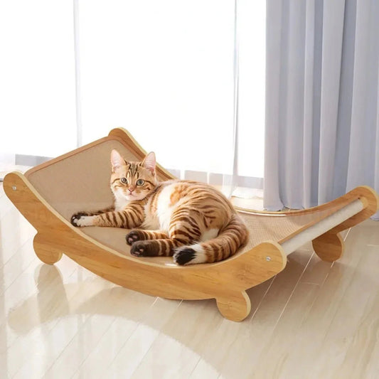 Wooden Cat Scratching Recliner - PAW