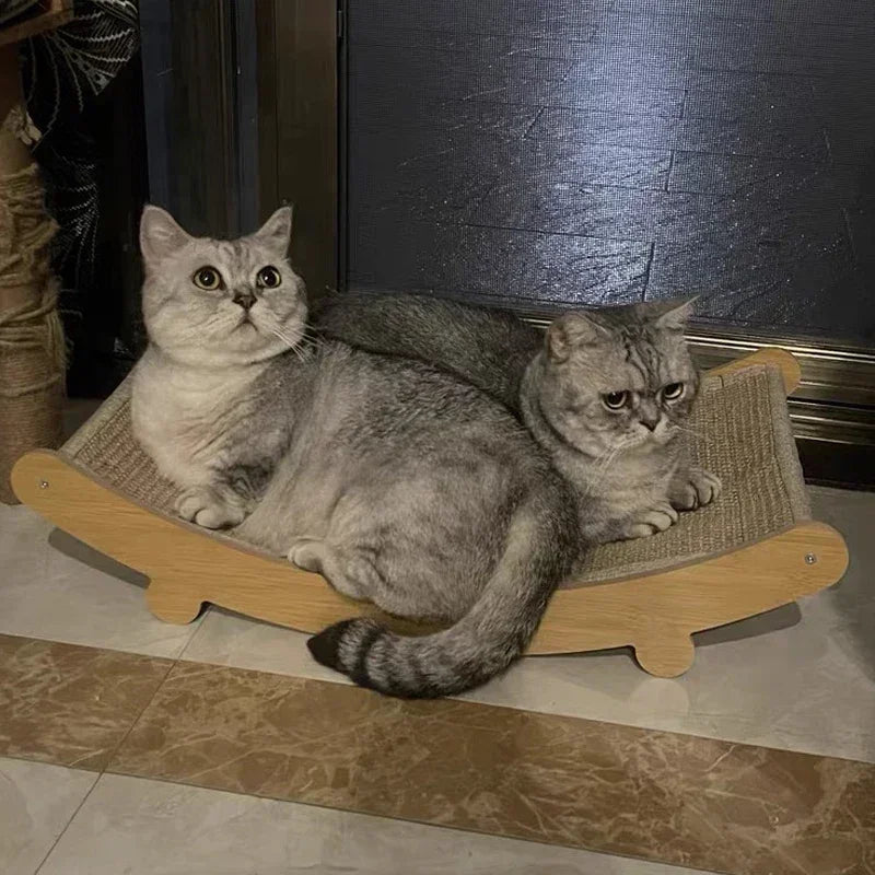 Wooden Cat Scratching Recliner - PAW